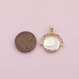 Moon Charm 18K Gold Filled Charm for Charm Bar Bracelets Necklaces Charms Gold Filled Charms Minimalist CZ Pave
