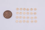 14K Gold Filled Greek Letters Sorority Fraternity Letter 6mm Disc Alphabet Initial Sorority Connectors for Permanent Jewelry Made in USA