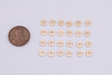 14K Gold Filled Greek Letters Sorority Fraternity Letter 6mm Disc Alphabet Initial Sorority Connectors for Permanent Jewelry Made in USA