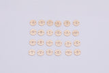 14K Gold Filled Greek Letters Sorority Fraternity Letter 6mm Disc Alphabet Initial Sorority Connectors for Permanent Jewelry Made in USA