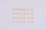 14K Gold Filled Greek Letters Sorority Fraternity Letter 6mm Disc Alphabet Initial Sorority Connectors for Permanent Jewelry Made in USA