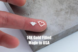 Mother Mom Daughter Heart Set Connector - 14Kt Gold Filled or Sterling Silver Connectors- for Bracelet or Necklace Permanent Jewelry Supply