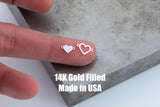 Mother Mom Daughter Heart Set Connector - 14Kt Gold Filled or Sterling Silver Connectors- for Bracelet or Necklace Permanent Jewelry Supply
