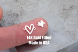 Mother Mom Daughter Heart Set Connector - 14Kt Gold Filled or Sterling Silver Connectors- for Bracelet or Necklace Permanent Jewelry Supply