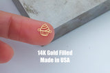Cupcake connector Permanent Jewelry Connectors 14k Gold Filled Sterling Silver for permanent jewelry