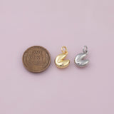 Fortune Cookie Charm 18K Gold Filled Charm for Charm Bar Bracelets Necklaces Charms Gold Filled Charms Minimalist CZ Pave