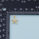 Starfish Star Fish Charm 18K Gold Filled Charm for Charm Bar Bracelets Necklaces Charms Gold Filled Charms Minimalist CZ Pave