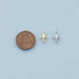 Airplane Charm 18K Gold Filled Charm for Charm Bar Bracelets Necklaces Charms Gold Filled Charms Minimalist CZ Pave
