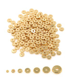 Gold pvd Plated Spacers 100pcs Flat Disc Roundel Spacer Heishi Beads Tarnish Resistant Made in USA