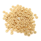 Gold pvd Plated Spacers 100pcs Flat Disc Roundel Spacer Heishi Beads Tarnish Resistant Made in USA