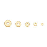 Gold PVD Plated Spacers 100pcs Flat Disc Roundel Spacer Heishi Beads Tarnish Resistant Made in USA