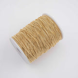 Gold 2.5mm Cuban Curb Chain 1 yard per order Tarnish Resistant