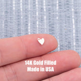 Small Heart Charm - 14K Gold Filled or Sterling Silver Connectors- for Bracelet or Necklace - Permanent Jewelry Supply