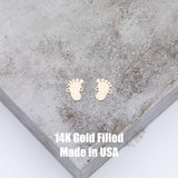 Baby Feet Foot Permanent Jewelry Connector- 14kt gold filled or Sterling Silver - Made in the USA - Custom