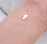 Baby Feet Foot Permanent Jewelry Connector- 14kt gold filled or Sterling Silver - Made in the USA - Custom