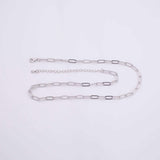 16" Silver Paperclip Necklace Paperclip Chain Silver 4x10mm Chain