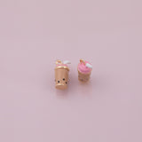 3D Milk Tea Boba Bubble Tea Charm 18K Gold Filled Charm for Charm Bar Bracelets Necklaces Charms Gold Filled Charms Minimalist CZ Pave