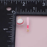 Baseball ball and bat Charm 18K Gold Filled Charm for Charm Bar Bracelets Necklaces Charms Gold Filled Charms Minimalist CZ Pave