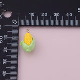 Corn on the Cob Charm 18K Gold Filled Charm for Charm Bar Bracelets Necklaces Charms Gold Filled Charms Minimalist CZ Pave