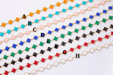 Gold PVD ION Plated Stainless Steel Clover Chain Tarnish Resistant - 8mm - by the yard