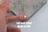 Mother Daughter Heart Set Necklace Connector - 14Kt Gold Filled or Sterling Silver Connectors- for Necklace - Permanent Jewelry Supply