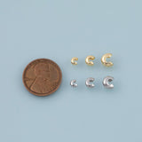 20pcs Gold Filled Crimp Covers 4mm 3mm 2mm 18k Gold Filled