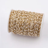 Evil eye pearl chain Gold Plated 1 yard per order