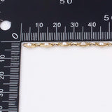 Evil eye pearl chain Gold Plated 1 yard per order