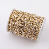 Evil eye pearl chain Gold Plated 1 yard per order