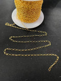 2.1mm Eye Shape Cable Gold Filled Cable Chain , Wholesale, USA Made, Chain by foot Permanent Jewelry Chain