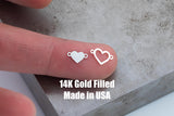 Mother Mom Daughter Heart Set Connector - 14Kt Gold Filled or Sterling Silver Connectors- for Bracelet or Necklace Permanent Jewelry Supply