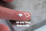Mother Mom Daughter Heart Set Connector - 14Kt Gold Filled or Sterling Silver Connectors- for Bracelet or Necklace Permanent Jewelry Supply