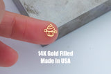 Cupcake connector Permanent Jewelry Connectors 14k Gold Filled Sterling Silver for permanent jewelry