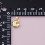 Fortune Cookie Charm 18K Gold Filled Charm for Charm Bar Bracelets Necklaces Charms Gold Filled Charms Minimalist CZ Pave