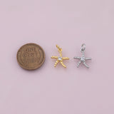 Starfish Star Fish Charm 18K Gold Filled Charm for Charm Bar Bracelets Necklaces Charms Gold Filled Charms Minimalist CZ Pave