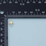 Airplane Charm 18K Gold Filled Charm for Charm Bar Bracelets Necklaces Charms Gold Filled Charms Minimalist CZ Pave