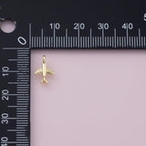 Airplane Charm 18K Gold Filled Charm for Charm Bar Bracelets Necklaces Charms Gold Filled Charms Minimalist CZ Pave