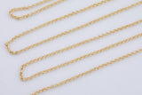 Double Rolo Chain 3mm 14K Gold PVD Ion Plated Tarnish Resistant Chain- 1 yard
