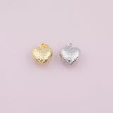 Flower Heart Charm 18K Gold Filled Charm for Charm Bar Bracelets Necklaces Charms Gold Filled Charms Minimalist CZ Pave