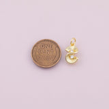 Twist Sun Burst Charm 18K Gold Filled Charm for Charm Bar Bracelets Necklaces Charms Gold Filled Charms Minimalist CZ Pave