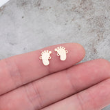 Baby Feet Foot Permanent Jewelry Connector- 14kt gold filled or Sterling Silver - Made in the USA - Custom