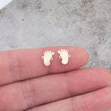 Baby Feet Foot Permanent Jewelry Connector- 14kt gold filled or Sterling Silver - Made in the USA - Custom