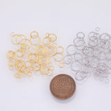 PVD Ion Gold Plated and Silver Jump Rings 100pcs Brass 3mm 4mm 5mm 6mm 7mm 8mm 22 gauge 0.7mm