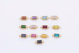 Rectangle Gold Filled Connectors 14/20 or Sterling Silver Connectors Add-On Birthstone Made in USA Real 14k Gold Filled Connector