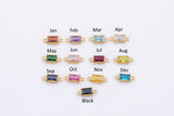 Rectangle Gold Filled Connectors 14/20 or Sterling Silver Connectors Add-On Birthstone Made in USA Real 14k Gold Filled Connector