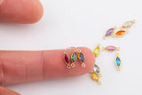 Marquise Marquee Gold Filled Connectors 14/20 or Sterling Silver Connectors Add-On Birthstone Made in USA Real 14k Gold Filled Connector