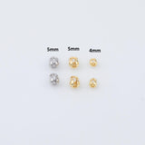 Ball Crimps for Ball Chains or Positioning Beads Gold Silver PVD Ion Plated Brass - 10 pieces per order