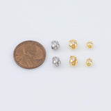 Ball Crimps for Ball Chains or Positioning Beads Gold Silver PVD Ion Plated Brass - 10 pieces per order