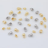 Ball Crimps for Ball Chains or Positioning Beads Gold Silver pvd Ion Plated Brass - 10 pieces per order
