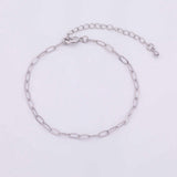 18k Gold Filled Charm Bar Bracelet Small Paperclip Bracelet